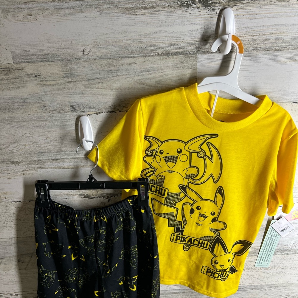 Pokemon Yellow and Black Pajama Set with Playful Charm
